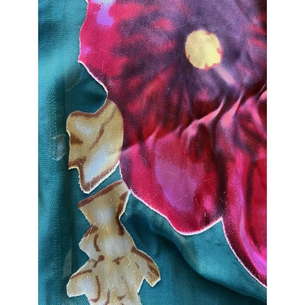 $273 RAT & BOA Designer Green Floral Semi Sheer Issey Blouse SOLD OUT XS V Neck - Picture 8 of 12